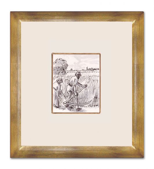 Pissaro Drawing 04 in a Deluxe Handmade Frame