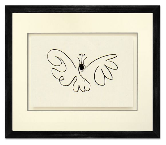 Picasso Line Drawings 02 in a Deluxe Handmade Frame