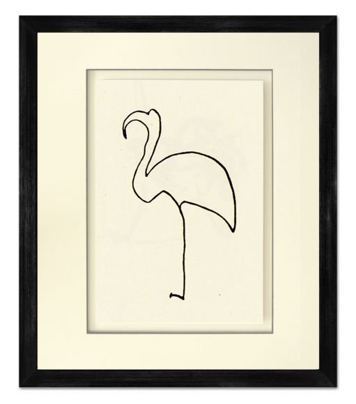 Picasso Line Drawings 03 in a Deluxe Handmade Frame