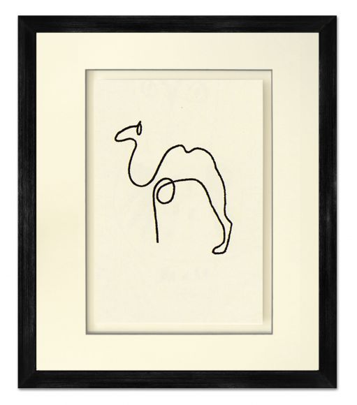 Picasso Line Drawings 04 in a Deluxe Handmade Frame