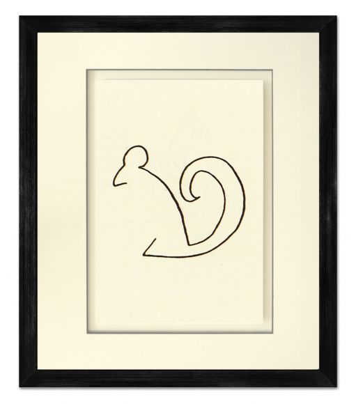 Picasso Line Drawings 08 in a Deluxe Handmade Frame