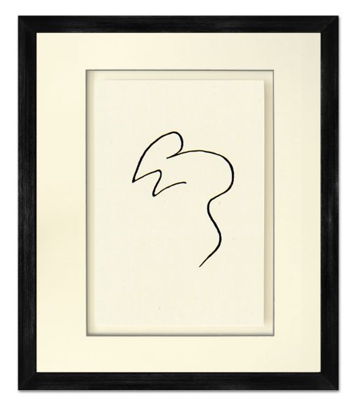 Picasso Line Drawings 09 in a Deluxe Handmade Frame