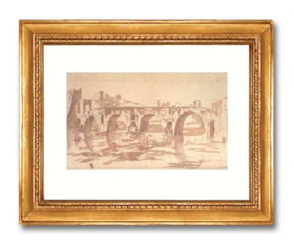 Pousin Landscape in a Deluxe Handmade Frame