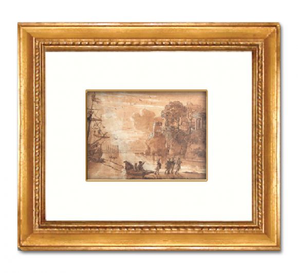 Claude Lorraine Landscape 04 in a Deluxe Handmade Frame