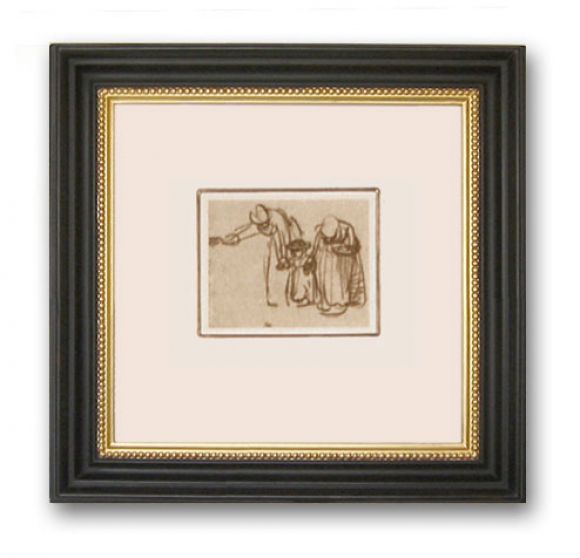 Rembrandt Drawing 01 in a Deluxe Handmade Frame