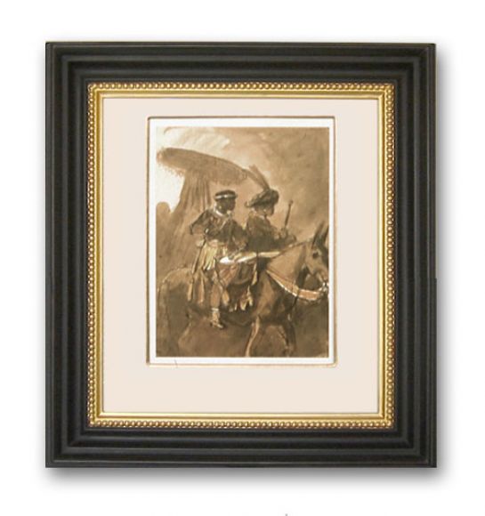 Rembrandt Drawing 05 in a Deluxe Handmade Frame