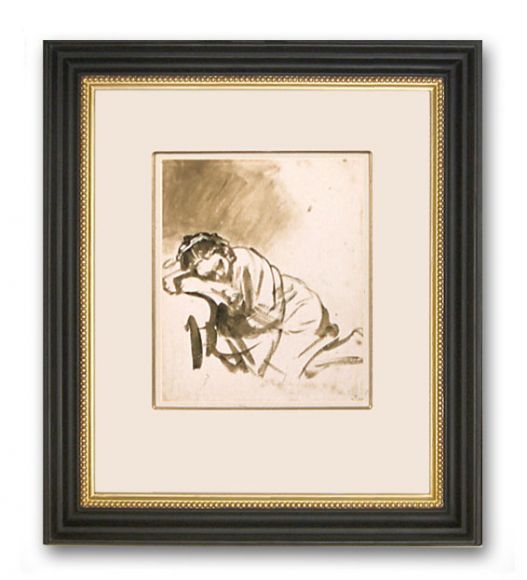 Rembrandt Drawing 07 in a Deluxe Handmade Frame