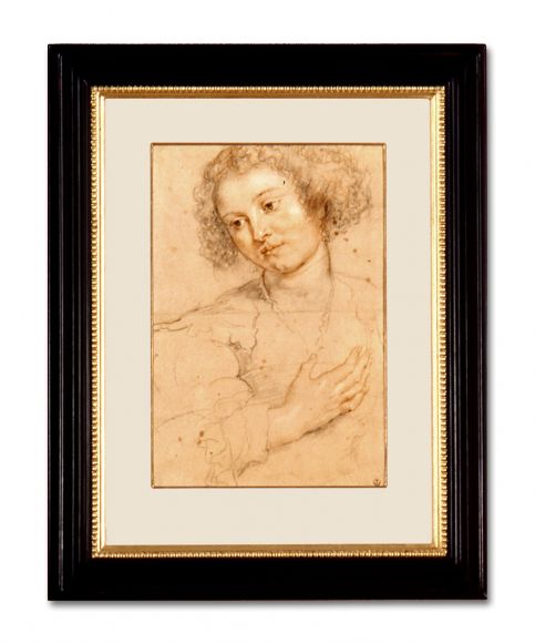 Rubens Drawing 01 in a Deluxe Handmade Frame