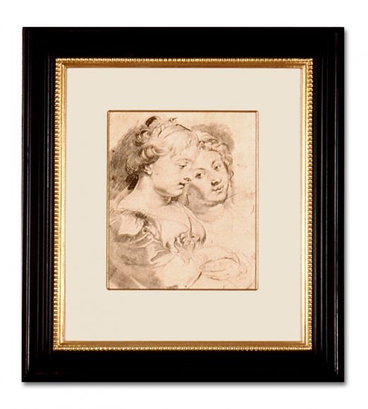 Rubens Drawing 02 in a Deluxe Handmade Frame