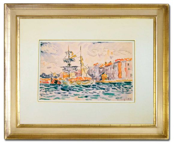 Signac Watercolour 01 in a Deluxe Handmade Frame