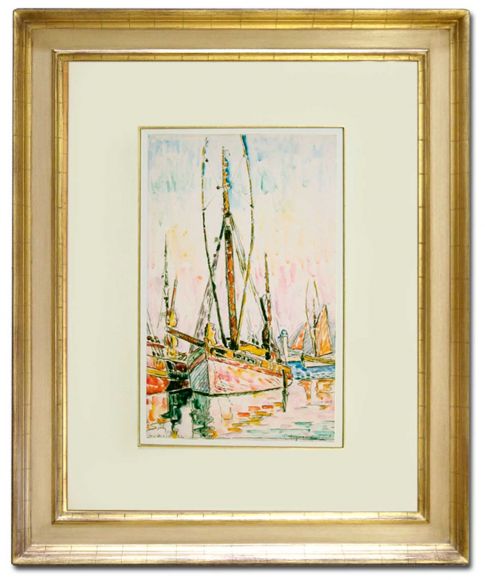 Signac Watercolour 02 in a Deluxe Handmade Frame