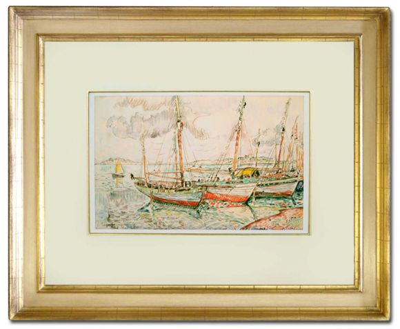 Signac Watercolour 03 in a Deluxe Handmade Frame