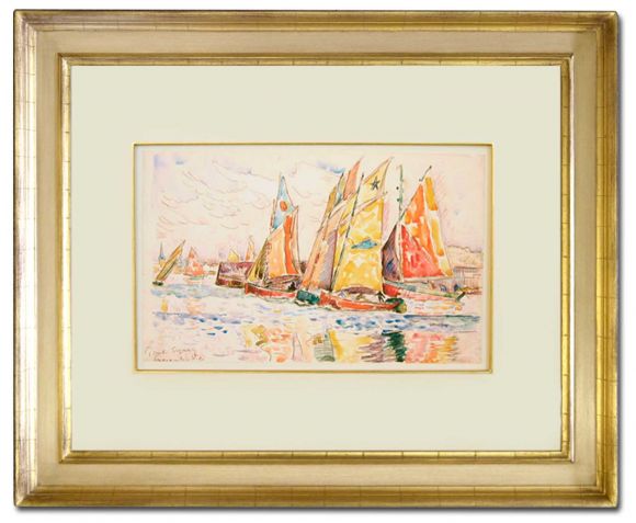 Signac Watercolour 04 in a Deluxe Handmade Frame